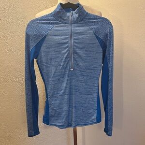 Athleta Heather Activewear Blue Long Sleeve Top Size XS